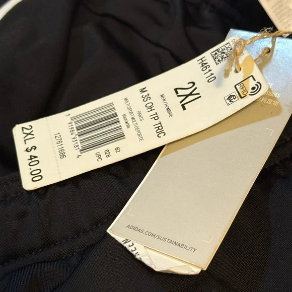 Adidas Unisex Brand new with tags Baggy black Track Pants - Picture 3 of 8